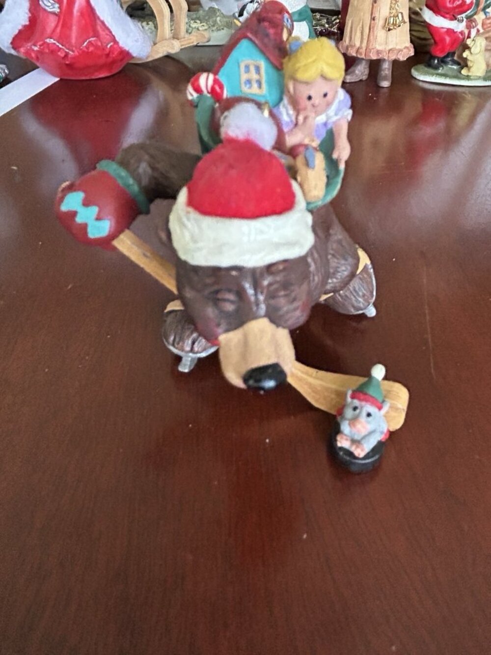 Bear Hallmark Ornament Playing Hockey Ice Hockey 2005 VINTAGE